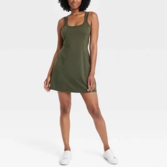 All In Motion Target Double Strap Knit Active Dress in Green - Picture 1 of 8
